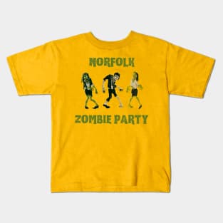 Norfolk Zombie Party Green Kids T-Shirt